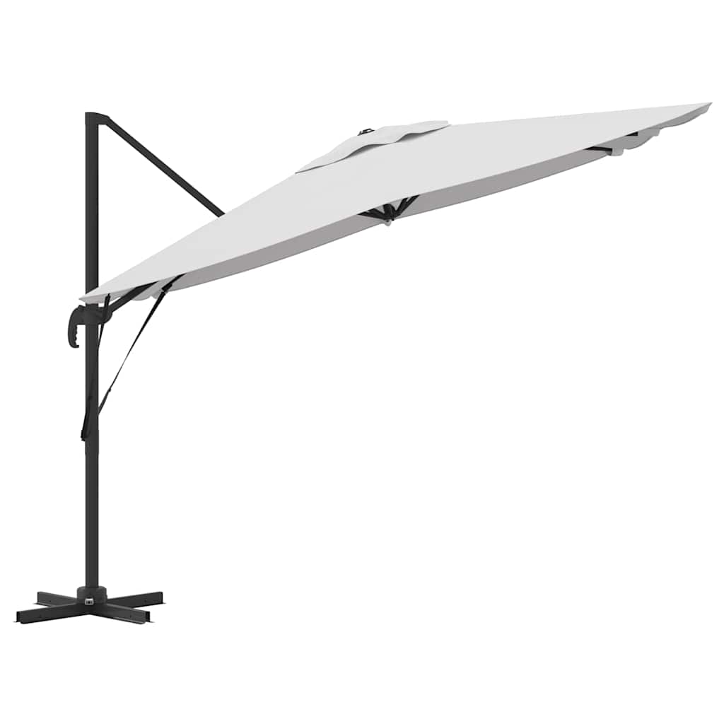 vidaXL Roma Parasol Beige 286 x 284 x 265 cm Aluminium and Polyester 6