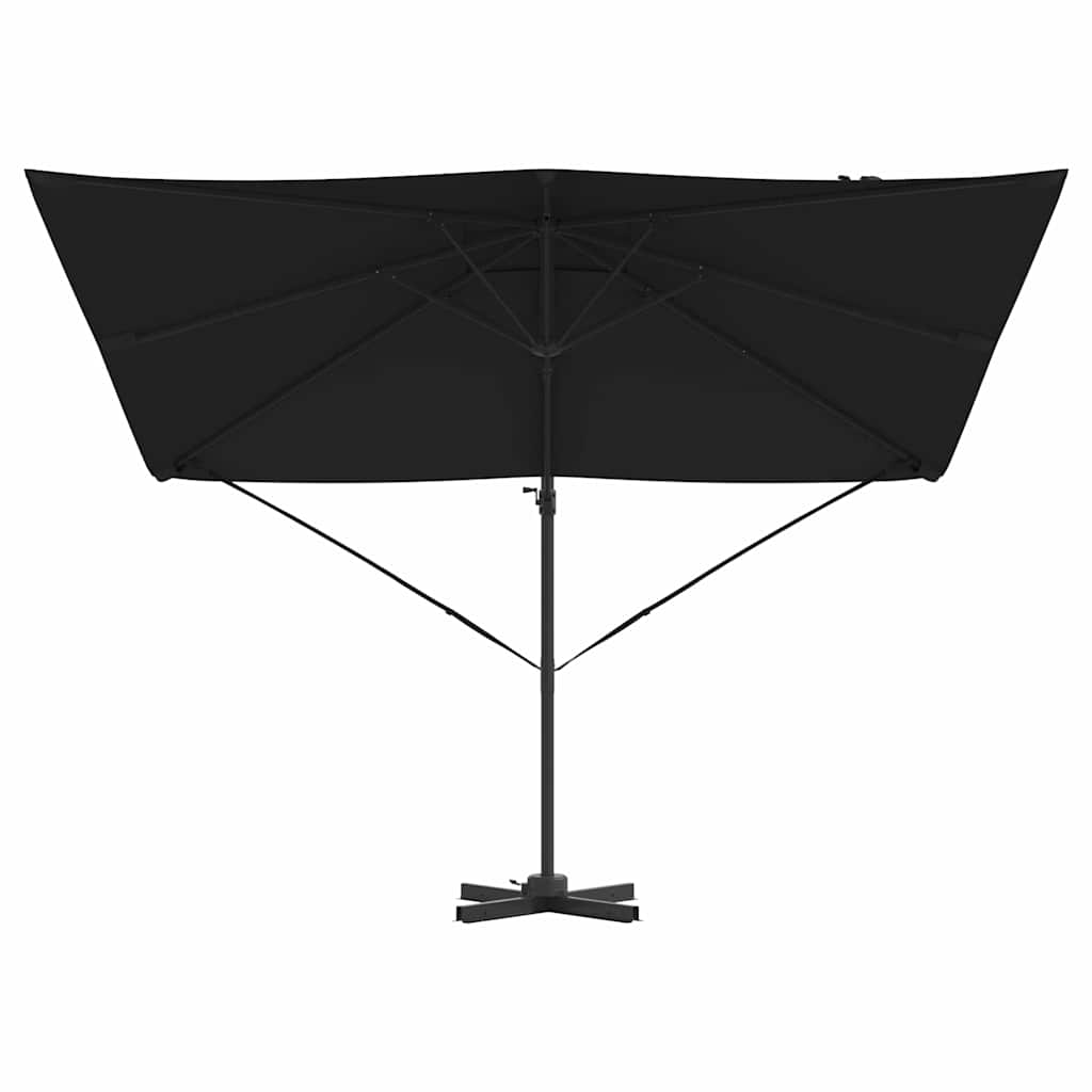 vidaXL Roma Parasol Black 286 x 284 x 265 cm Aluminium and Polyester 5