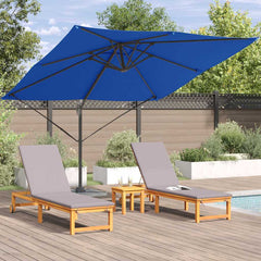 vidaXL Roma Parasol Blue 286 x 284 x 265 cm Aluminium and Polyester 4