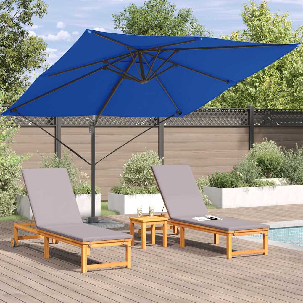 vidaXL Roma Parasol Blue 286 x 284 x 265 cm Aluminium and Polyester 4