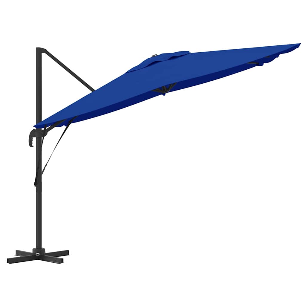 vidaXL Roma Parasol Blue 286 x 284 x 265 cm Aluminium and Polyester 6