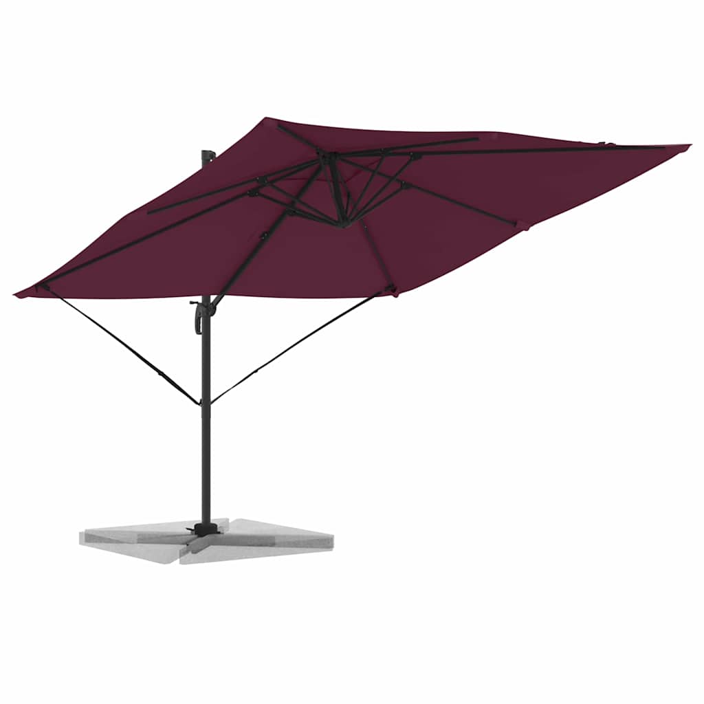 vidaXL Roma Parasol Red 286 x 284 x 265 cm Aluminium and Polyester 3