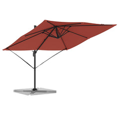 vidaXL Roma Parasol Red 286 x 284 x 265 cm Aluminium and Polyester 3