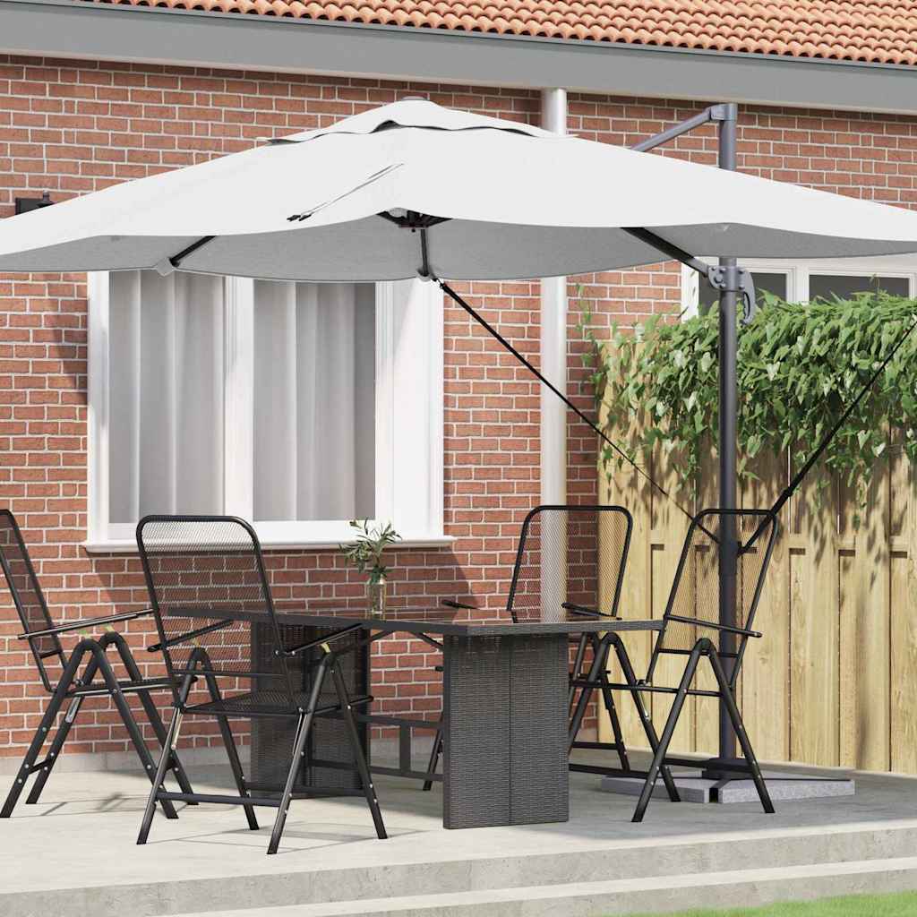 vidaXL Umbrella 351 x 250 x 260 cm Polyester and Aluminium Sand 1