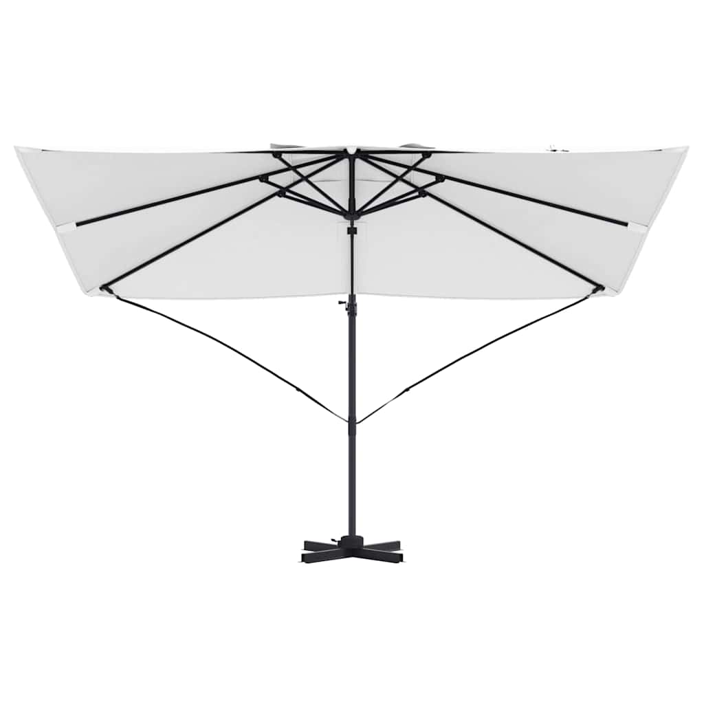 vidaXL Umbrella 351 x 250 x 260 cm Polyester and Aluminium Sand 5