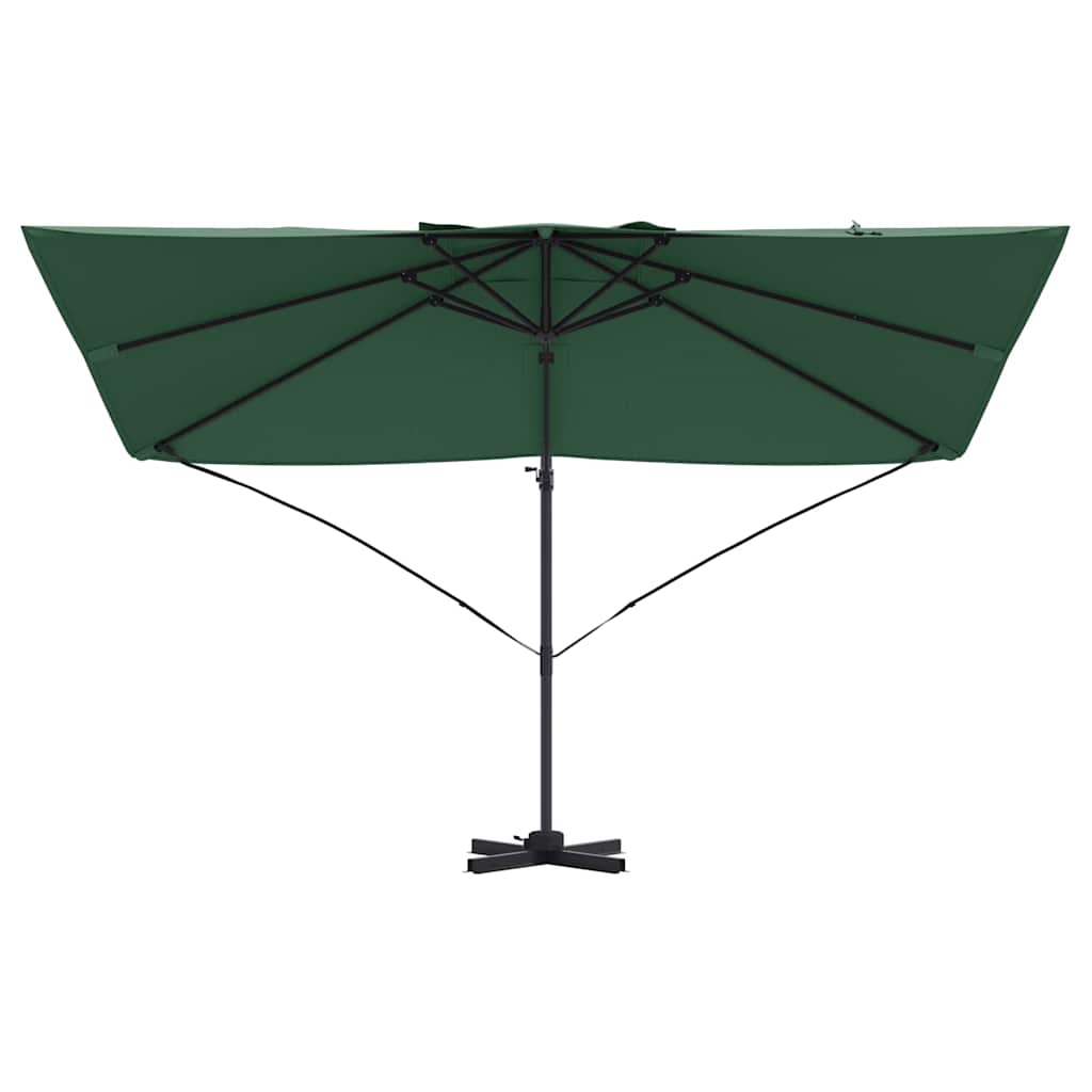 vidaXL Umbrella 351 x 250 x 260 cm Polyester and Aluminium Green 5