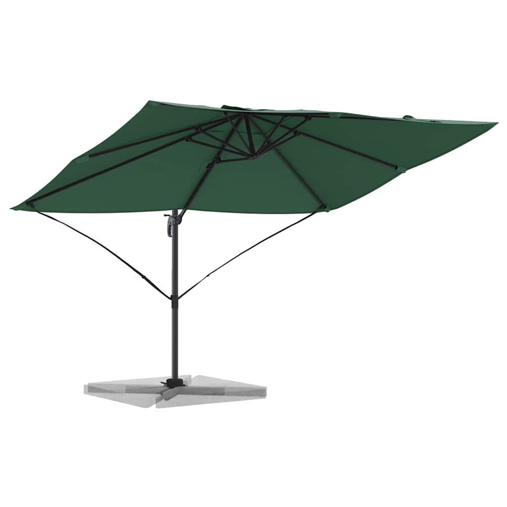 vidaXL Umbrella 351 x 250 x 260 cm Polyester and Aluminium Green 3