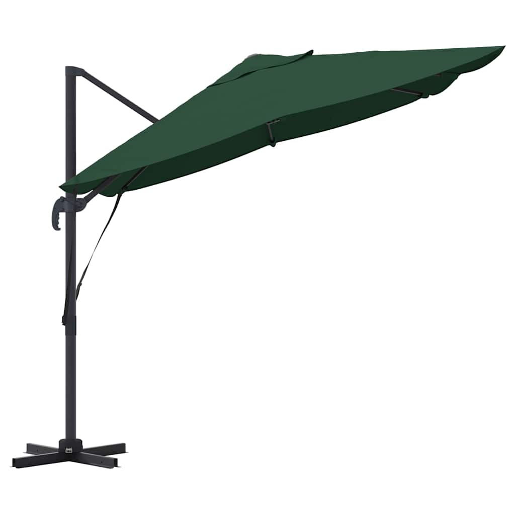 vidaXL Umbrella 351 x 250 x 260 cm Polyester and Aluminium Green 6