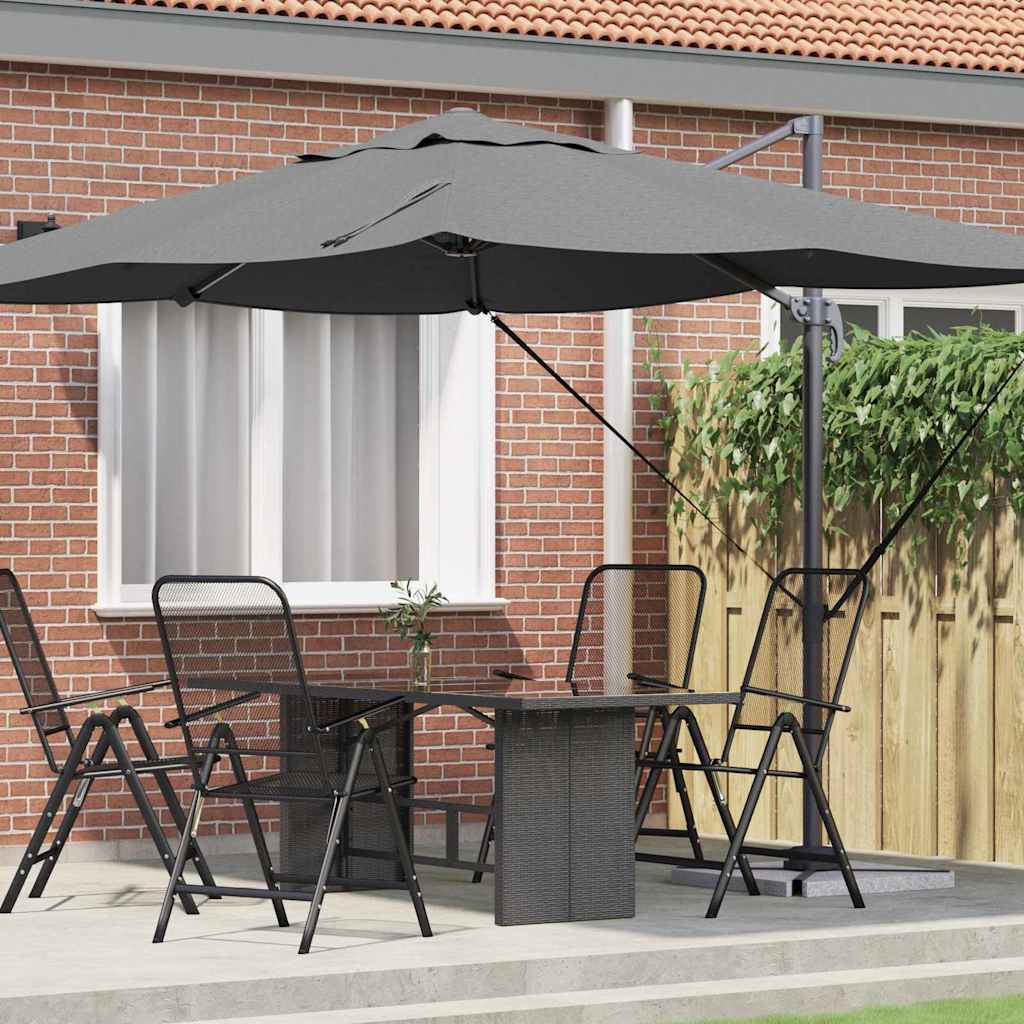 vidaXL Umbrella 351 x 250 x 260 cm Polyester and Aluminium Anthracite 1