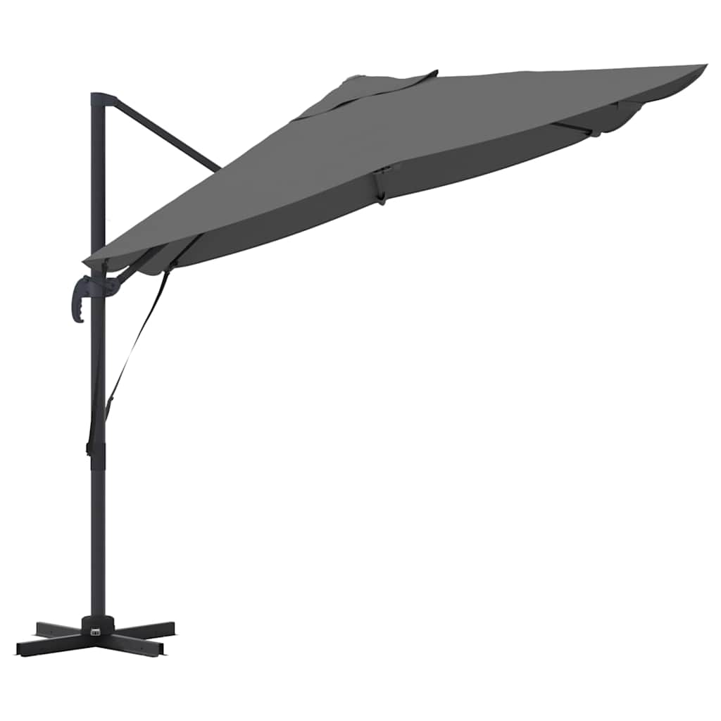 vidaXL Umbrella 351 x 250 x 260 cm Polyester and Aluminium Anthracite 6