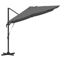 vidaXL Umbrella 351 x 250 x 260 cm Polyester and Aluminium Anthracite 6