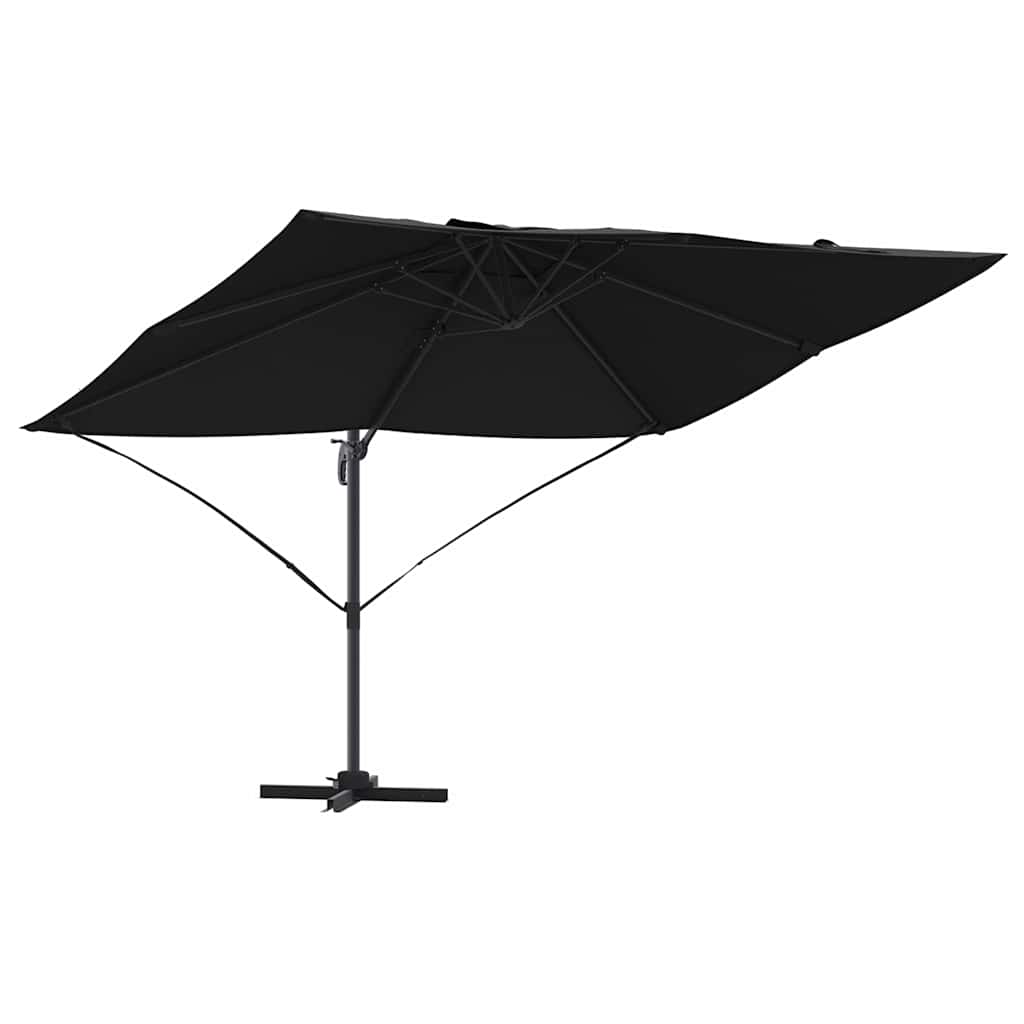 vidaXL Umbrella 351 x 250 x 260 cm Polyester and Aluminium Black 2