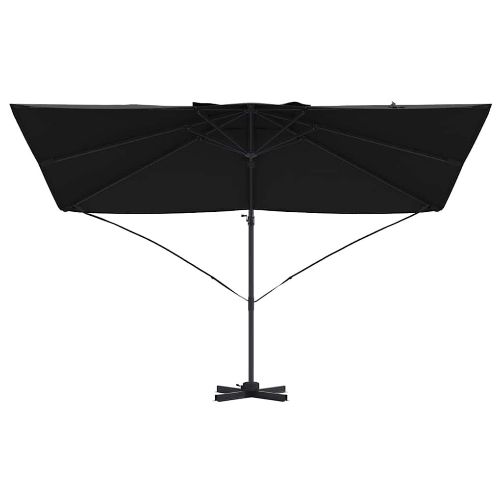 vidaXL Umbrella 351 x 250 x 260 cm Polyester and Aluminium Black 5