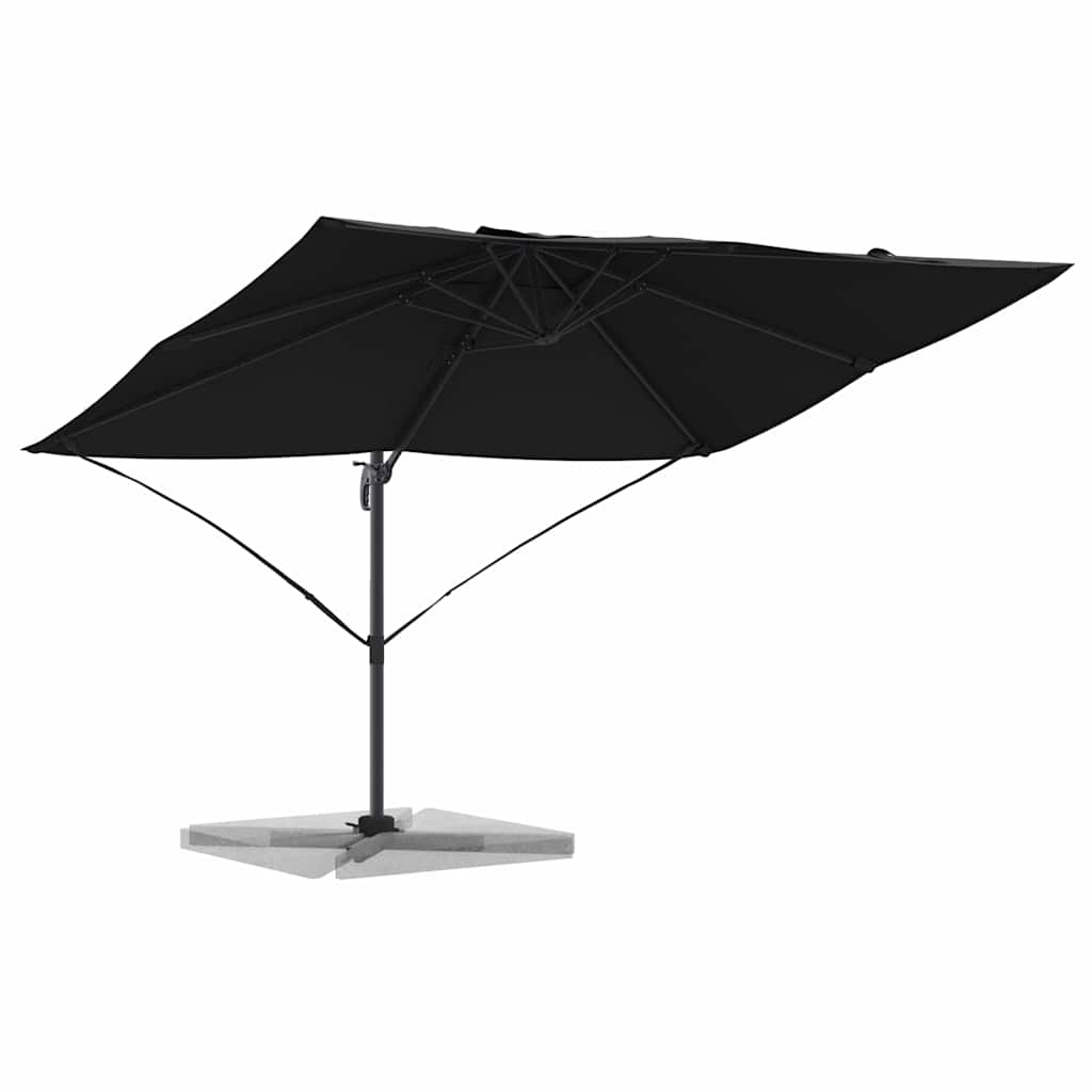 vidaXL Umbrella 351 x 250 x 260 cm Polyester and Aluminium Black 3