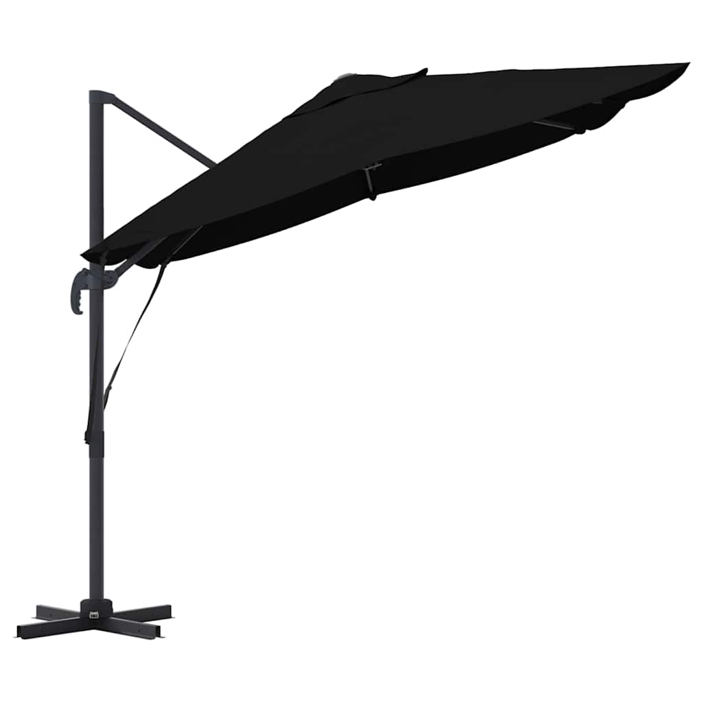 vidaXL Umbrella 351 x 250 x 260 cm Polyester and Aluminium Black 6