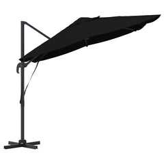 vidaXL Umbrella 351 x 250 x 260 cm Polyester and Aluminium Black 6