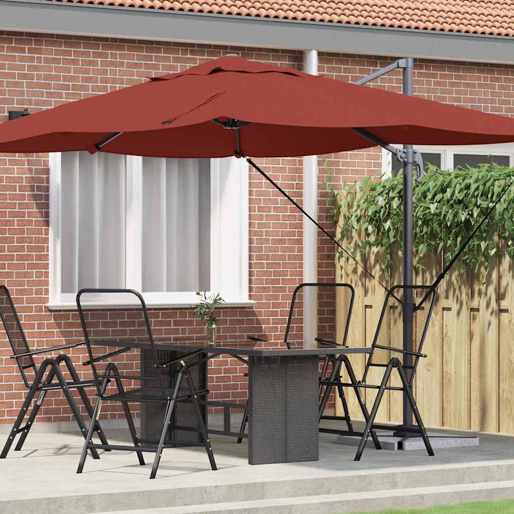 vidaXL Umbrella 351 x 250 x 260 cm Polyester and Aluminium Terracotta 1