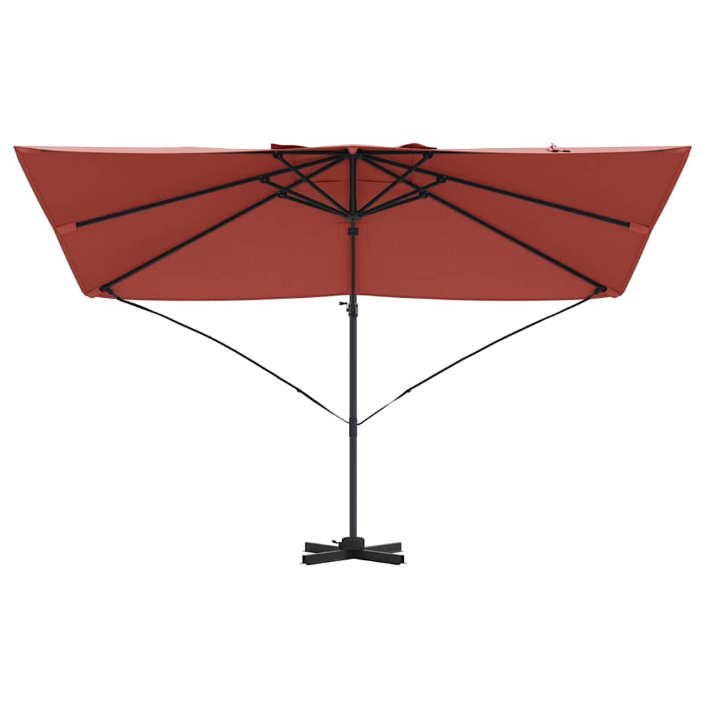 vidaXL Umbrella 351 x 250 x 260 cm Polyester and Aluminium Terracotta 5