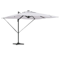 vidaXL Roma Parasol Beige 286 x 284 x 270 cm Aluminium and Polyester 3