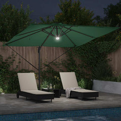 vidaXL Roma Parasol Green 286 x 284 x 270 cm Aluminium and Polyester 4