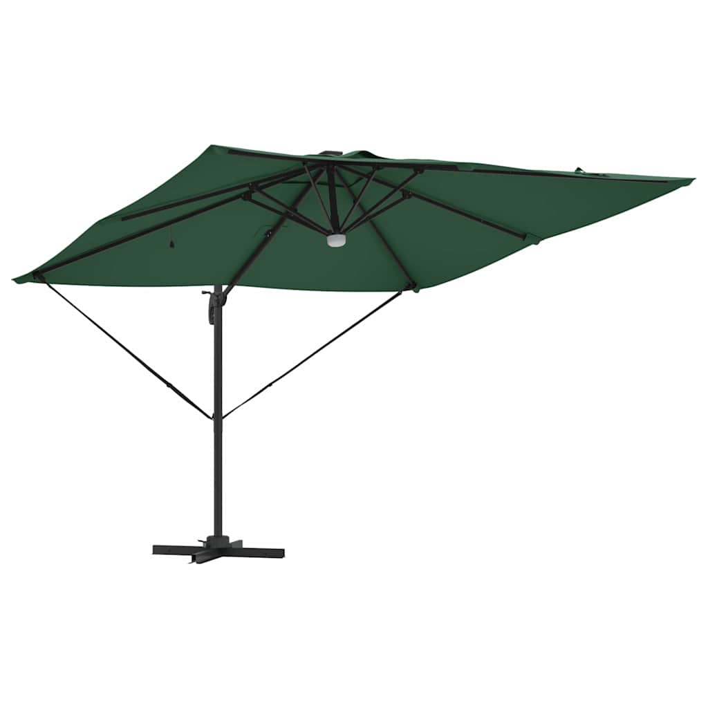 vidaXL Roma Parasol Green 286 x 284 x 270 cm Aluminium and Polyester 5