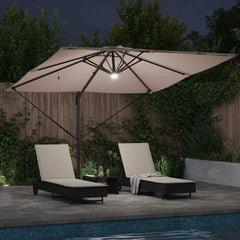 vidaXL Roma Parasol 286 x 284 x 270 cm Aluminium and Polyester 4
