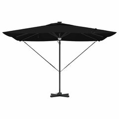 vidaXL Roma Parasol Black 286 x 284 x 270 cm Aluminium and Polyester 6