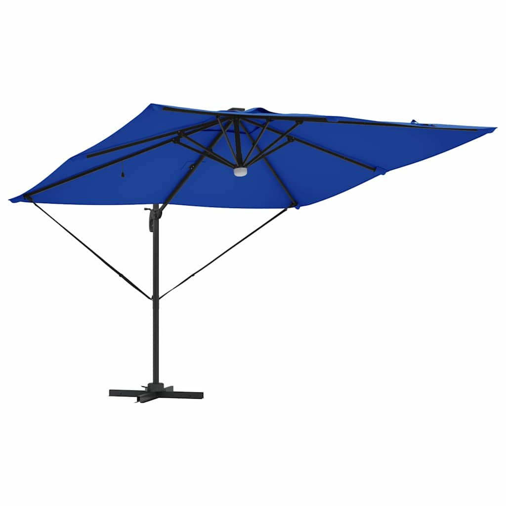 vidaXL Roma Parasol Blue 286 x 284 x 270 cm Aluminium and Polyester 5