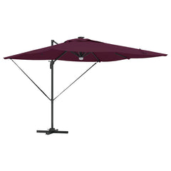 vidaXL Roma Parasol Red 286 x 284 x 270 cm Aluminium and Polyester 2