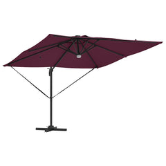 vidaXL Roma Parasol Red 286 x 284 x 270 cm Aluminium and Polyester 5