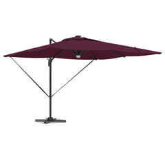 vidaXL Roma Parasol Red 286 x 284 x 270 cm Aluminium and Polyester 3