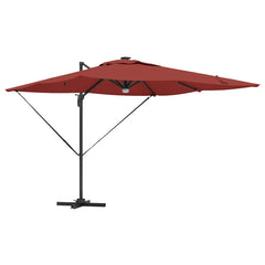 vidaXL Roma Parasol Red 286 x 284 x 270 cm Aluminium and Polyester 2