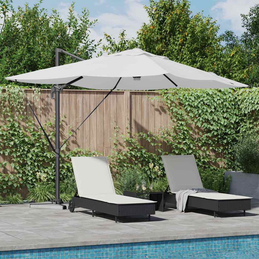 vidaXL Umbrella Sand 351 x 250 x 253 cm Polyester and Aluminium 1