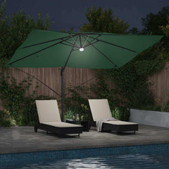 vidaXL Umbrella Green 351 x 250 x 253 cm Polyester and Aluminium 4