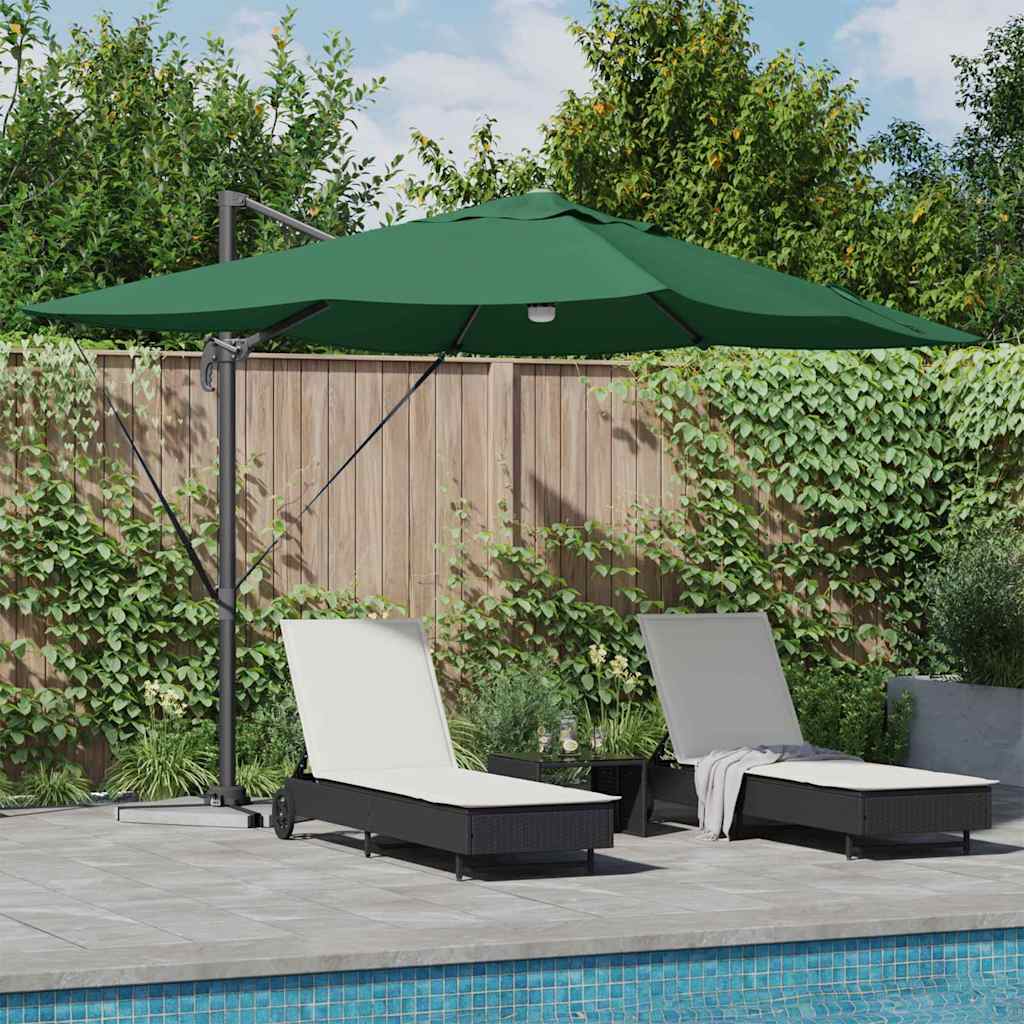 vidaXL Umbrella Green 351 x 250 x 253 cm Polyester and Aluminium 1