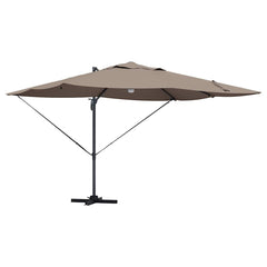 vidaXL Umbrella 351 x 250 x 253 cm Polyester and Aluminium Taupe 2