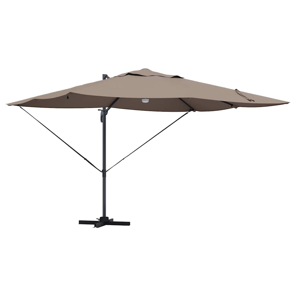 Umbrella 351 x 250 x 253 cm Polyester and Aluminium Taupe