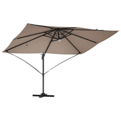 vidaXL Umbrella 351 x 250 x 253 cm Polyester and Aluminium Taupe 5