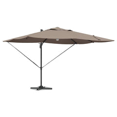 vidaXL Umbrella 351 x 250 x 253 cm Polyester and Aluminium Taupe 3