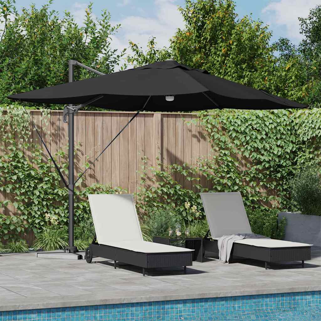 vidaXL Umbrella Black 351 x 250 x 253 cm Polyester and Aluminium 1