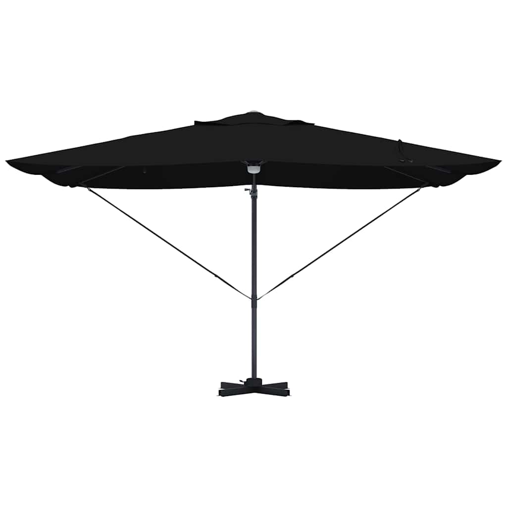 vidaXL Umbrella Black 351 x 250 x 253 cm Polyester and Aluminium 6