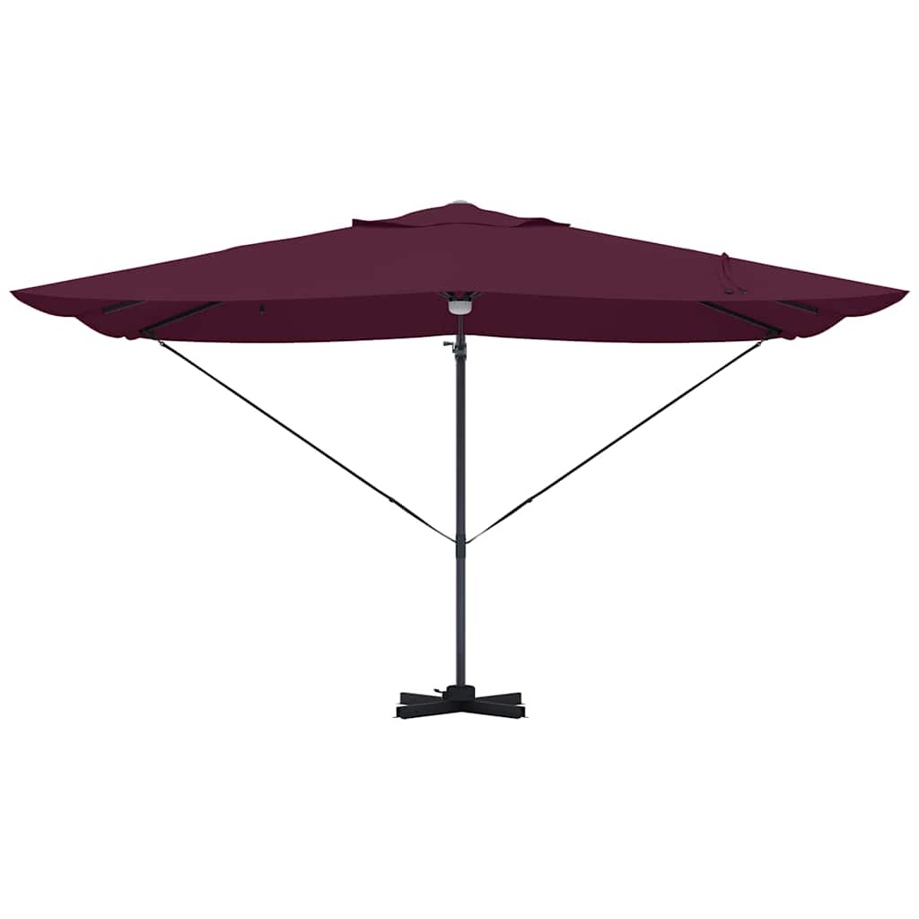 vidaXL Umbrella with LED Strip Lights Bordeaux Red 351 x 250 x 253 cm 6
