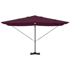 vidaXL Umbrella with LED Strip Lights Bordeaux Red 351 x 250 x 253 cm 6