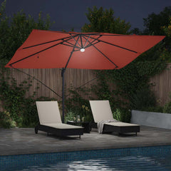 vidaXL Umbrella Terracotta 351 x 250 x 253 cm Polyester and Aluminium 4