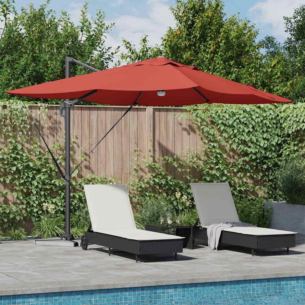 Umbrella 351 x 250 x 253 cm Polyester and Aluminium Terracotta