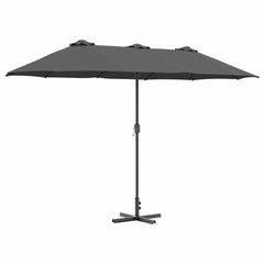vidaXL Garden Parasol 370 x 197 x 239 cm Polyester and Aluminium 2