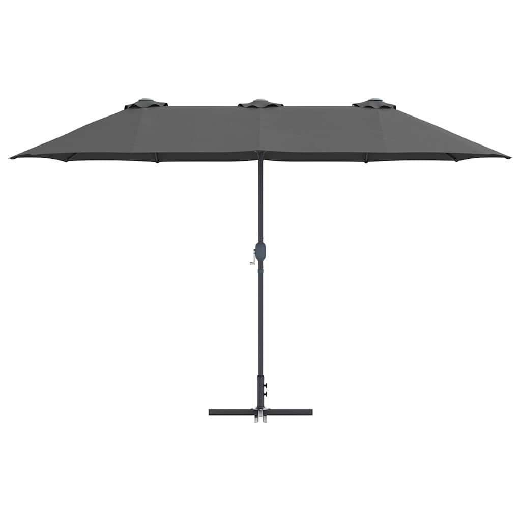 vidaXL Garden Parasol 370 x 197 x 239 cm Polyester and Aluminium 5