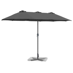vidaXL Garden Parasol 370 x 197 x 239 cm Polyester and Aluminium 3