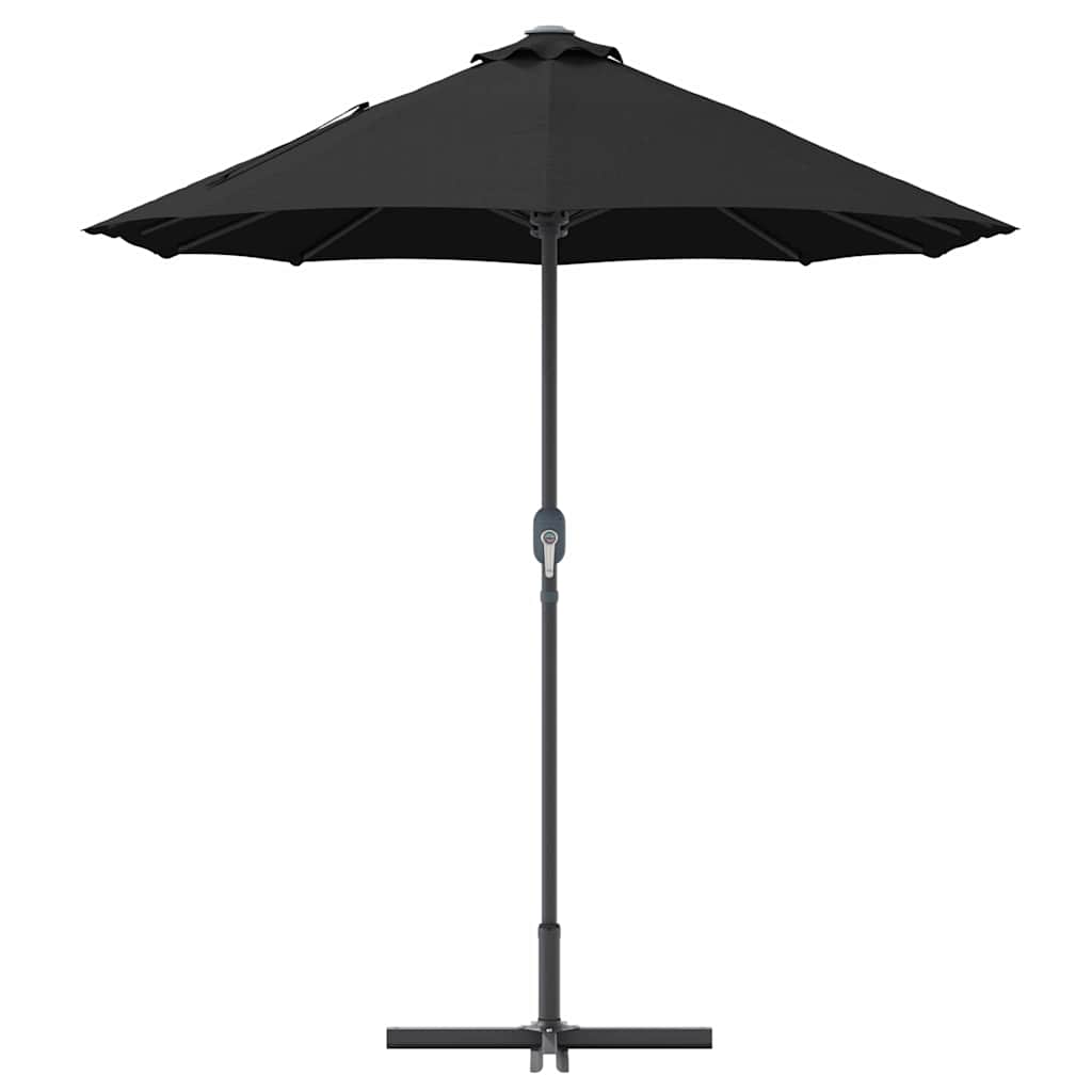 vidaXL Garden Parasol 370 x 197 x 239 cm Polyester and Aluminium Black 6