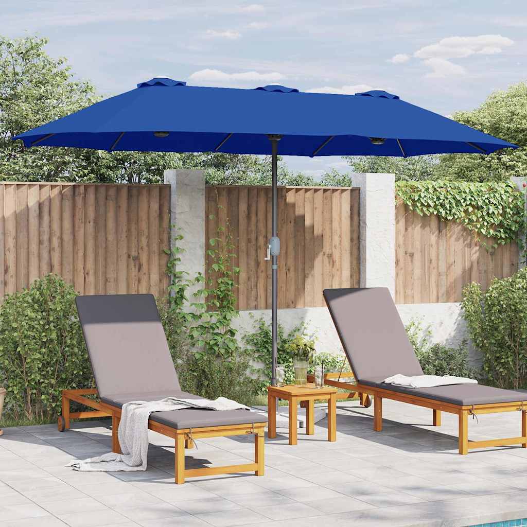 vidaXL Garden Parasol 370 x 197 x 239 cm Polyester and Aluminium 4